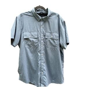 Prana Large Garvan Vented S/S Shirt Button Up Casual Fishing Hiking,‎ Size Large